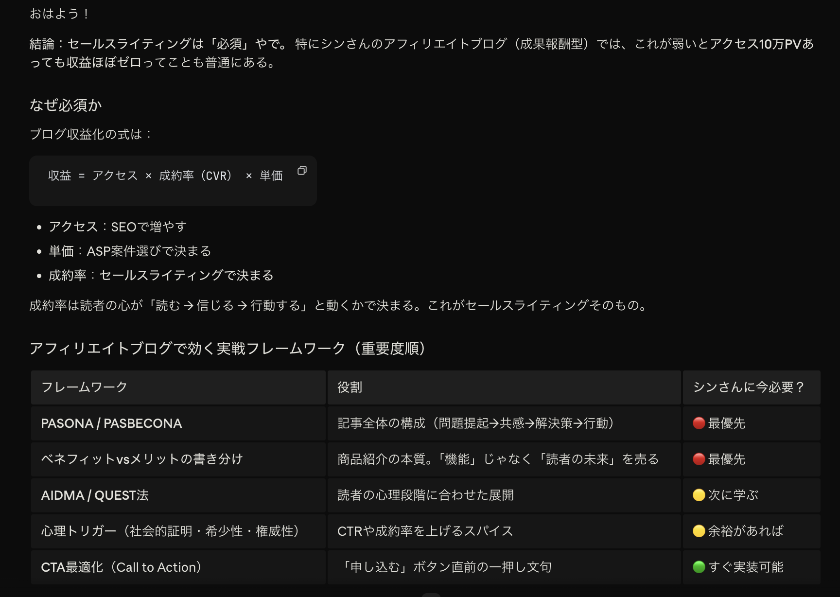 アフィリエイトブログ用フレームワーク比較