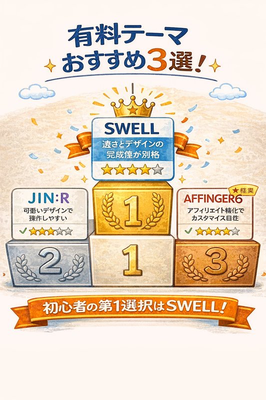 WordPress有料テーマおすすめ3選：SWELL・JIN:R・AFFINGER6